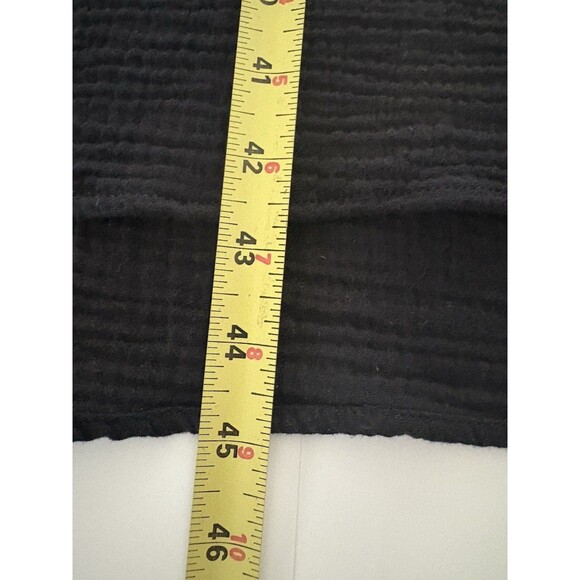 Magaschoni Maxi Dress Size S Black Babydoll Gauze Flutter Whimsigoth Witchy - Picture 10 of 16